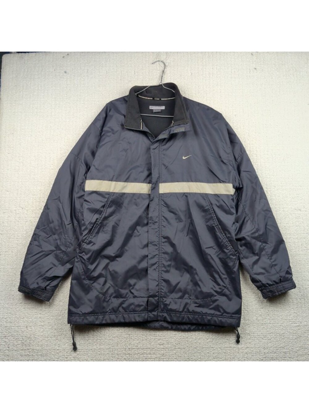 VTG Nike Parka Jacket Men’s XL Dark Blue Quilted Lined Full Zip Gray Label Gorp